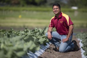 Ajay Nair, Assistant Professor of Horticulture at Iowa State University's horticulture research station. (Christopher Gannon/Iowa State University)
